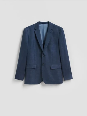 Reserved - Marynarka slim fit z wiskozą - niebieski