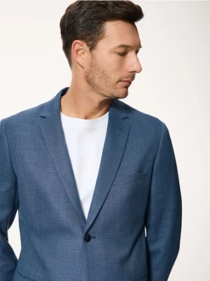 Reserved - Marynarka slim fit z wiskozą - niebieski