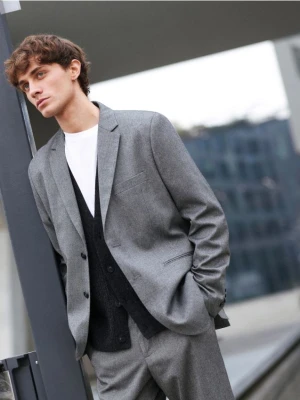 Reserved - Marynarka slim fit z wiskozą - szary