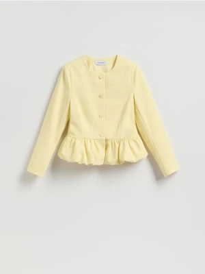 Reserved - Marynarka z baskinką - jasnożółty