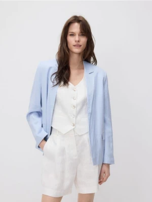 Reserved - Marynarka z dodatkiem lnu - jasnoniebieski