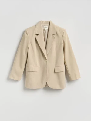 Reserved - Marynarka z dodatkiem wełny - beżowy