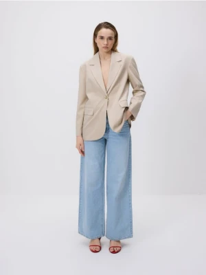 Reserved - Marynarka z dodatkiem wełny - beżowy