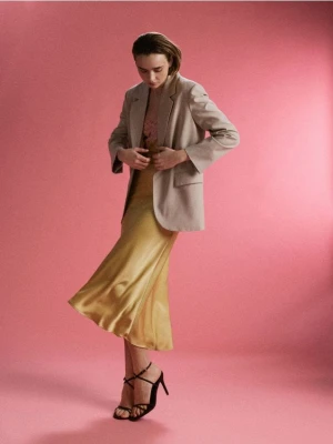 Reserved - Marynarka z dodatkiem wełny - beżowy