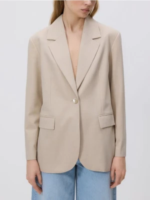 Reserved - Marynarka z dodatkiem wełny - beżowy