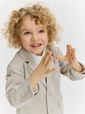 Reserved - Marynarka z dodatkiem wiskozy - beżowy