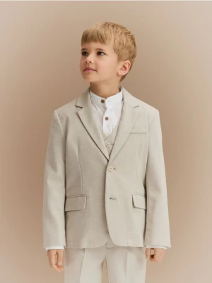 Reserved - Marynarka z dodatkiem wiskozy - beżowy