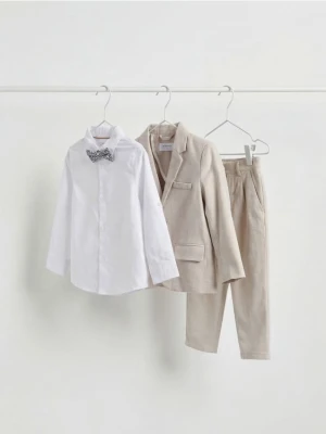 Reserved - Marynarka z dodatkiem wiskozy - beżowy