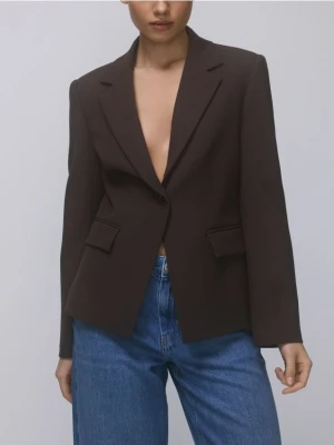 Reserved - Marynarka z dodatkiem wiskozy - brązowy