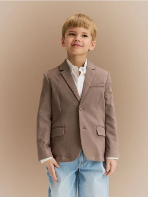 Reserved - Marynarka z dodatkiem wiskozy - brązowy