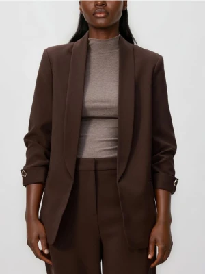 Zdjęcie produktu Reserved - Marynarka z dodatkiem wiskozy - ciemnobrązowy