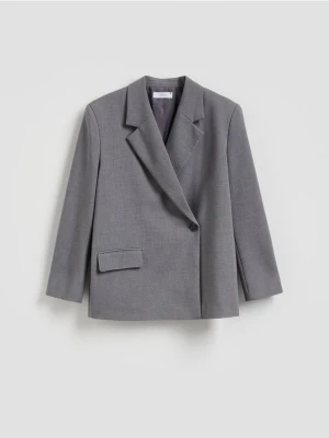 Reserved - Marynarka z dodatkiem wiskozy - ciemnoszary