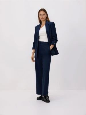 Reserved - Marynarka z dodatkiem wiskozy - granatowy