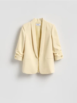 Reserved - Marynarka z dodatkiem wiskozy - jasnożółty