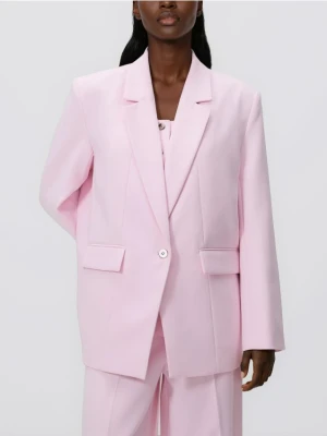 Reserved - Marynarka z dodatkiem wiskozy - różowy