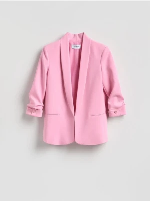 Reserved - Marynarka z dodatkiem wiskozy - różowy