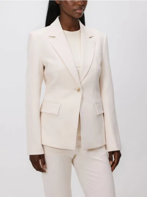 Reserved - Marynarka z dodatkiem wiskozy - złamana biel