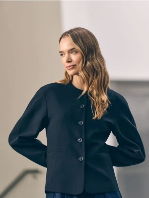 Reserved - Marynarka z domieszką wiskozy - czarny