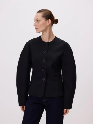 Reserved - Marynarka z domieszką wiskozy - czarny