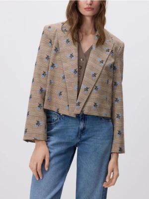 Reserved - Marynarka z haftowanym wzorem - wielobarwny