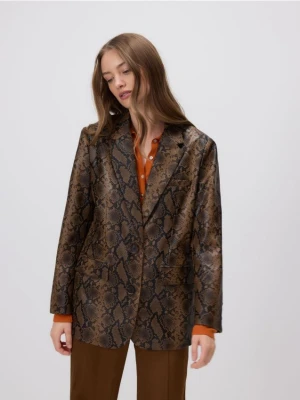 Reserved - Marynarka z imitacji skóry - wielobarwny