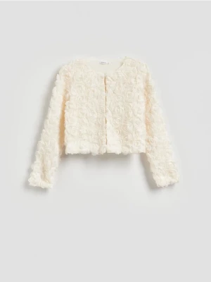 Reserved - Marynarka z kwiatowym motywem - biały