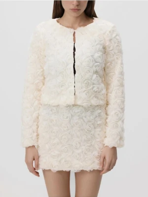 Reserved - Marynarka z kwiatowym motywem - biały