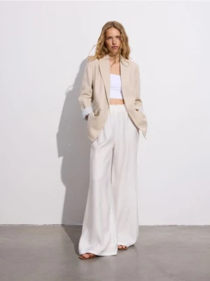 Reserved - Marynarka z lnem - beżowy