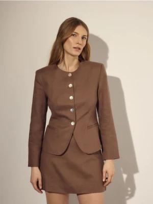 Reserved - Marynarka z lnem - beżowy