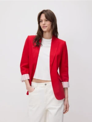 Reserved - Marynarka z lnem - czerwony