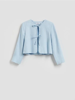 Reserved - Marynarka z lnem i wiskozą - jasnoniebieski