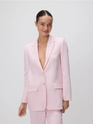 Reserved - Marynarka z lyocellem - pastelowy róż