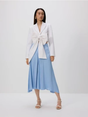 Reserved - Marynarka z ozdobną kokardką - złamana biel