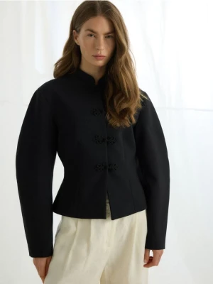 Reserved - Marynarka z ozdobnymi guzikami - czarny