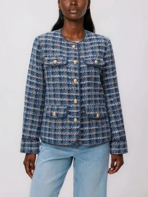 Reserved - Marynarka z ozdobnymi kieszeniami - granatowy