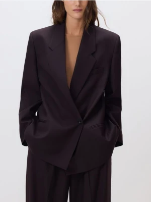 Reserved - Marynarka z wełną - bordowy