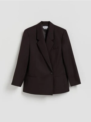 Reserved - Marynarka z wełną - bordowy