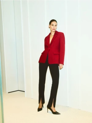 Reserved - Marynarka z wełną - czerwony