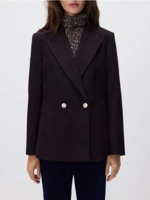 Reserved - Marynarka z wełną - fioletowy