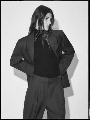 Reserved - Marynarka z wełną - zielony