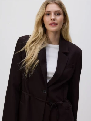 Reserved - Marynarka z wiązaniem - ciemnobrązowy