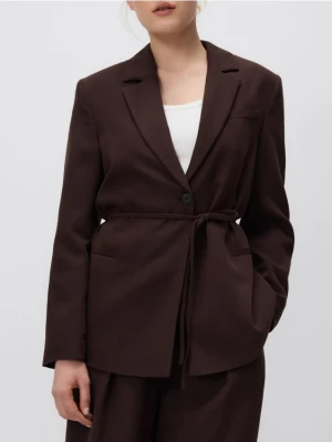 Reserved - Marynarka z wiązaniem - ciemnobrązowy