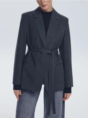 Reserved - Marynarka z wiązaniem - ciemnoszary