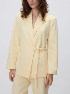 Reserved - Marynarka z wiązaniem - jasnożółty