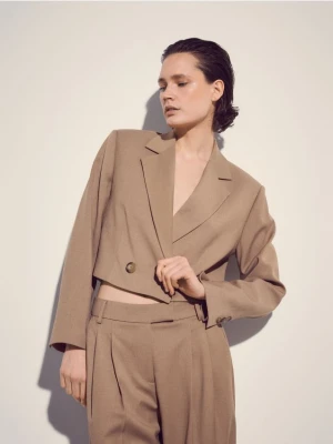 Reserved - Marynarka z wiskozą - brązowy