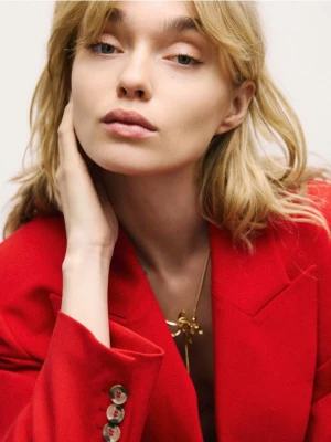 Reserved - Marynarka z wiskozą - czerwony