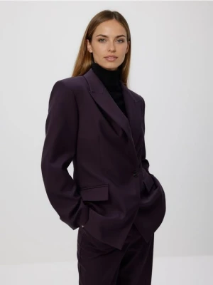 Reserved - Marynarka z wiskozą - fioletowy