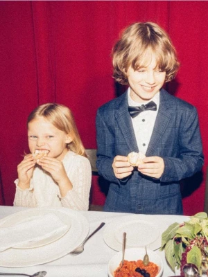 Reserved - Marynarka z wiskozą - granatowy