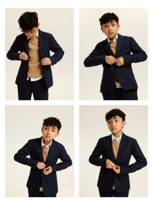 Reserved - Marynarka z wiskozą - granatowy