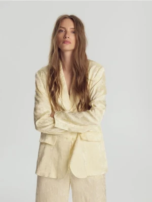 Reserved - Marynarka z wiskozy - jasnożółty